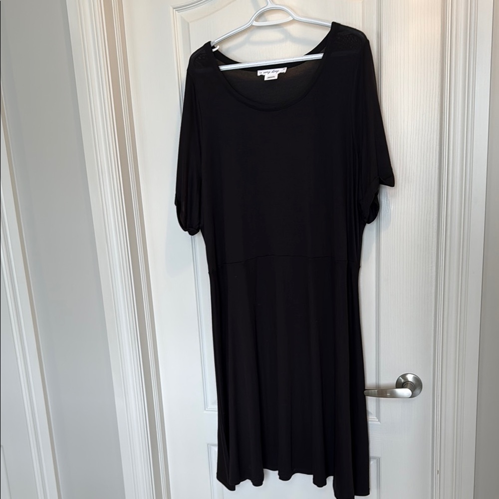 Black Midi Dress in Light Knit